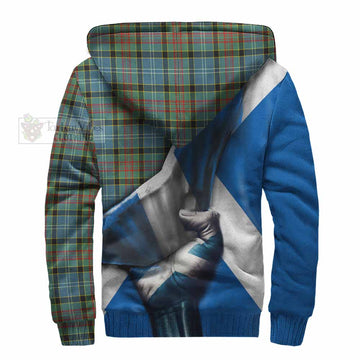 Walkinshaw Tartan Sherpa Hoodie with Family Crest Scotland Patriotic Style - Tartan Vibes Clothing