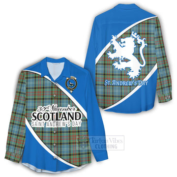 Walkinshaw Family Crest Tartan Women's Casual Shirt Celebrate Saint Andrew's Day in Style - Tartan Vibes Clothing