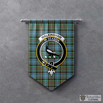Walkinshaw Tartan Gonfalon, Tartan Banner with Family Crest - Tartan Vibes Clothing