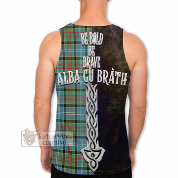 Walkinshaw Tartan Family Crest Men's Tank Top Alba Gu Brath Be Brave Lion Ancient Style - Tartan Vibes Clothing