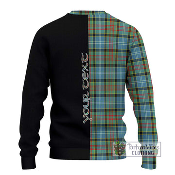 Walkinshaw Tartan Ugly Sweater with Family Crest and Half Of Me Style - Tartan Vibes Clothing