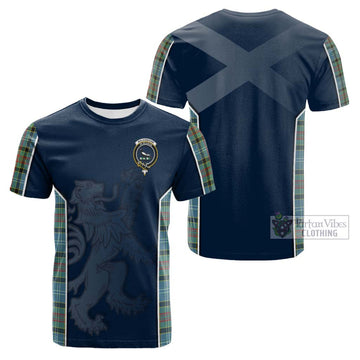 Walkinshaw Tartan Cotton T-shirt with Family Crest and Lion Rampant Vibes Sport Style Kid's Shirt - Tartan Vibes Clothing
