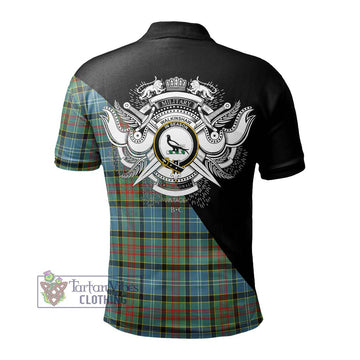 Walkinshaw Tartan Polo Shirt with Family Crest and Military Logo Style - Tartan Vibes Clothing