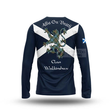 Walkinshaw Tartan Lion Rampant Long Sleeve T-Shirt Proudly Display Your Heritage with Alba Gu Brath and Clan Name - Tartan Vibes Clothing