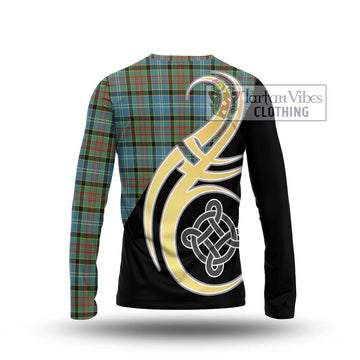 Walkinshaw Tartan Long Sleeve T-Shirt with Family Crest and Celtic Symbol Style - Tartan Vibes Clothing