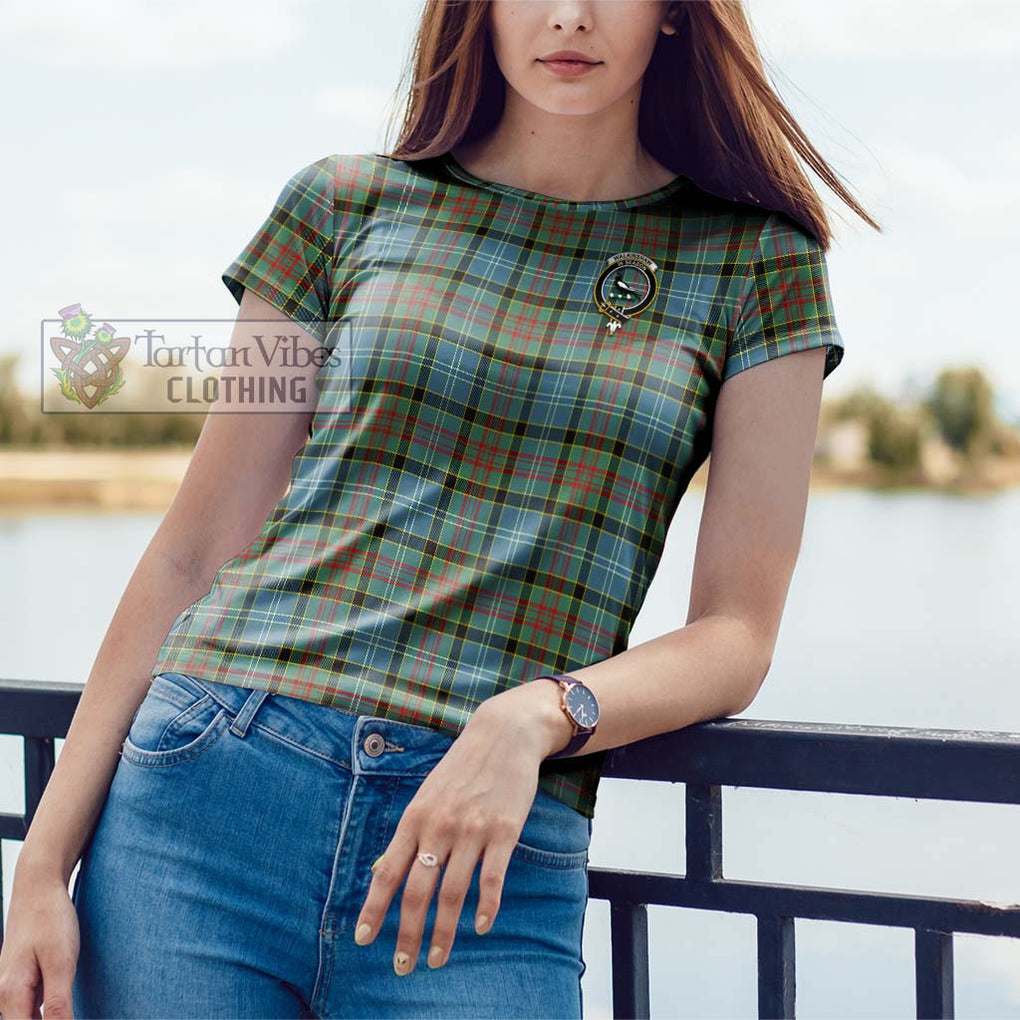 Walkinshaw Tartan Cotton T-Shirt with Family Crest - Tartan Vibes Clothing