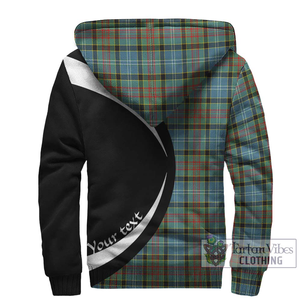 Walkinshaw Tartan Sherpa Hoodie with Family Crest Circle Style - Tartan Vibes Clothing