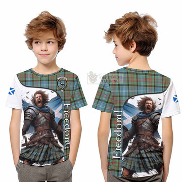 Tartan Vibes Clothing Walkinshaw Crest Tartan Kid T-Shirt Inspired by the Freedom of Scottish Warrior