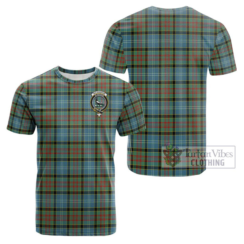 Walkinshaw Tartan Cotton T-Shirt with Family Crest - Tartan Vibes Clothing
