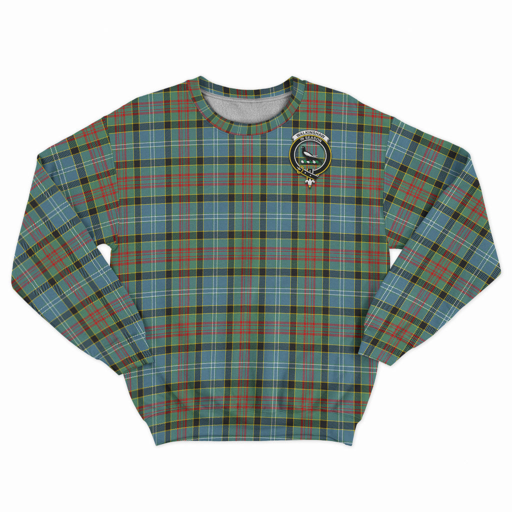 Walkinshaw Tartan Sweatshirt with Family Crest - Tartan Vibes Clothing