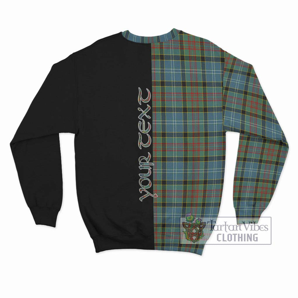 Walkinshaw Tartan Sweatshirt with Family Crest and Half Of Me Style - Tartan Vibes Clothing