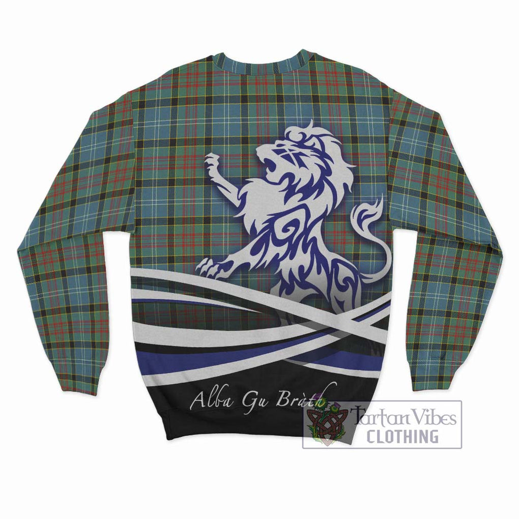 Walkinshaw Tartan Sweatshirt with Alba Gu Brath Regal Lion Emblem - Tartan Vibes Clothing