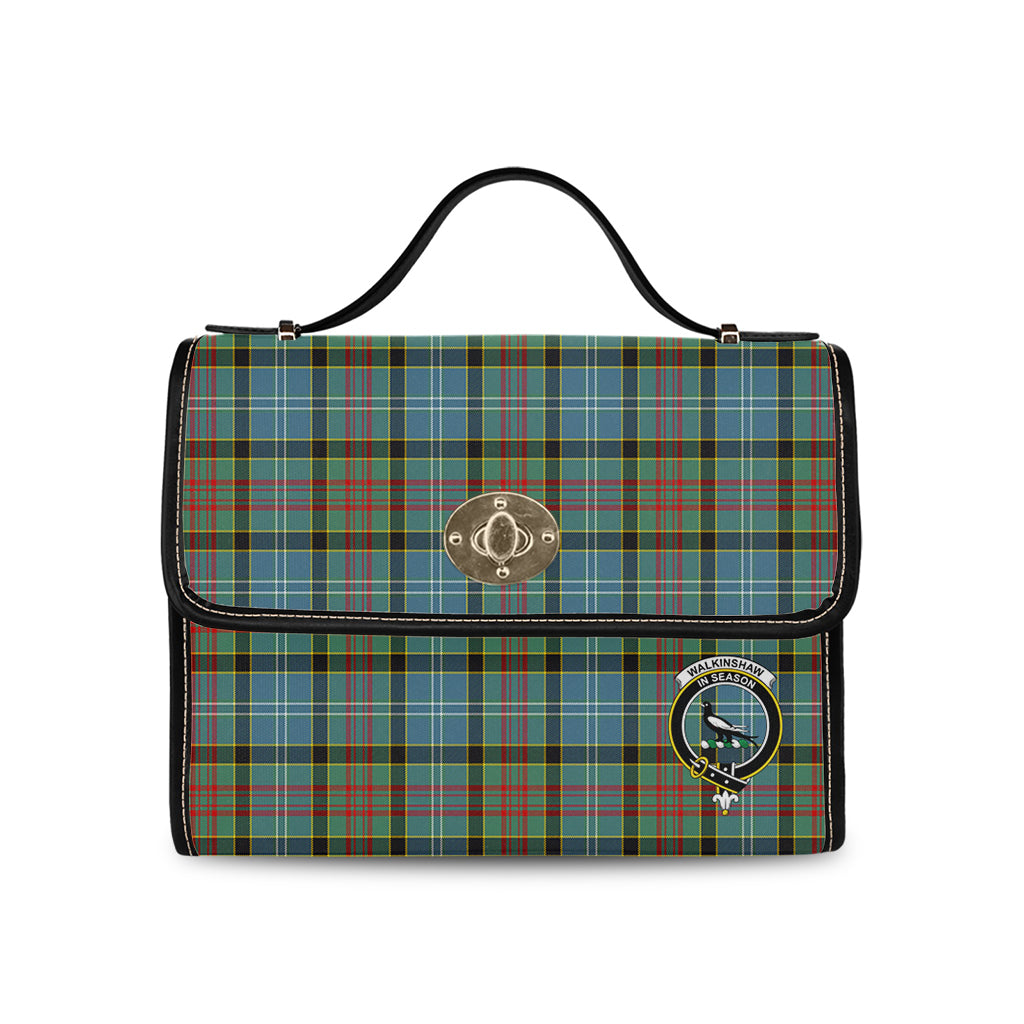 walkinshaw-tartan-leather-strap-waterproof-canvas-bag-with-family-crest