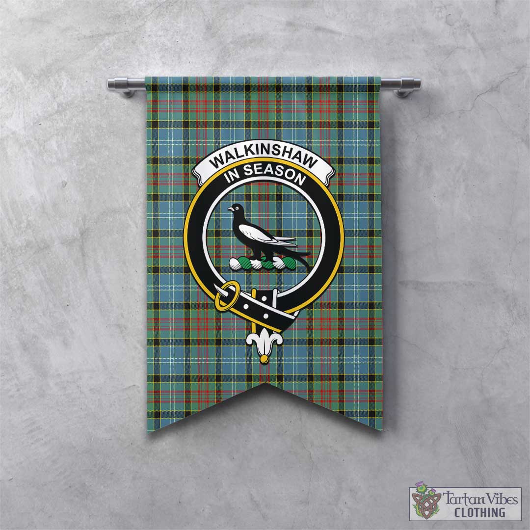 Walkinshaw Tartan Gonfalon, Tartan Banner with Family Crest - Tartan Vibes Clothing