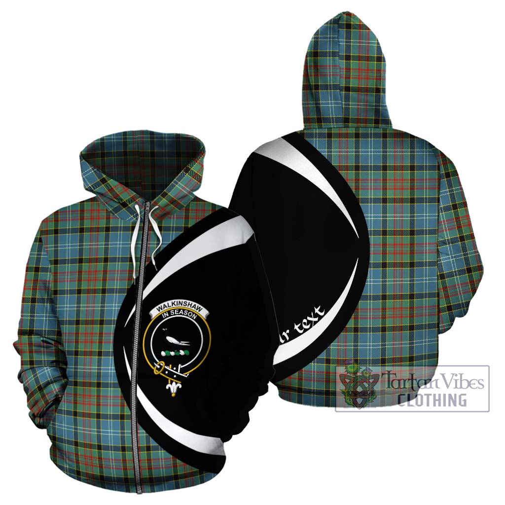 Walkinshaw Tartan Hoodie with Family Crest Circle Style - Tartan Vibes Clothing