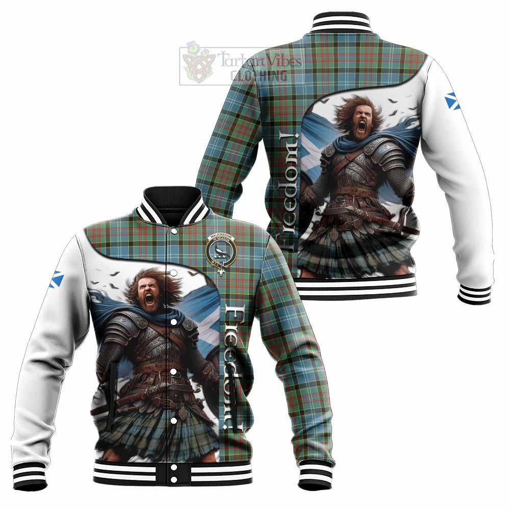 Tartan Vibes Clothing Walkinshaw Crest Tartan Baseball Jacket Inspired by the Freedom of Scottish Warrior