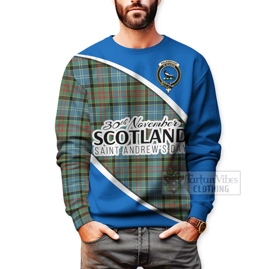 Walkinshaw Family Crest Tartan Sweatshirt Celebrate Saint Andrew's Day in Style - Tartan Vibes Clothing