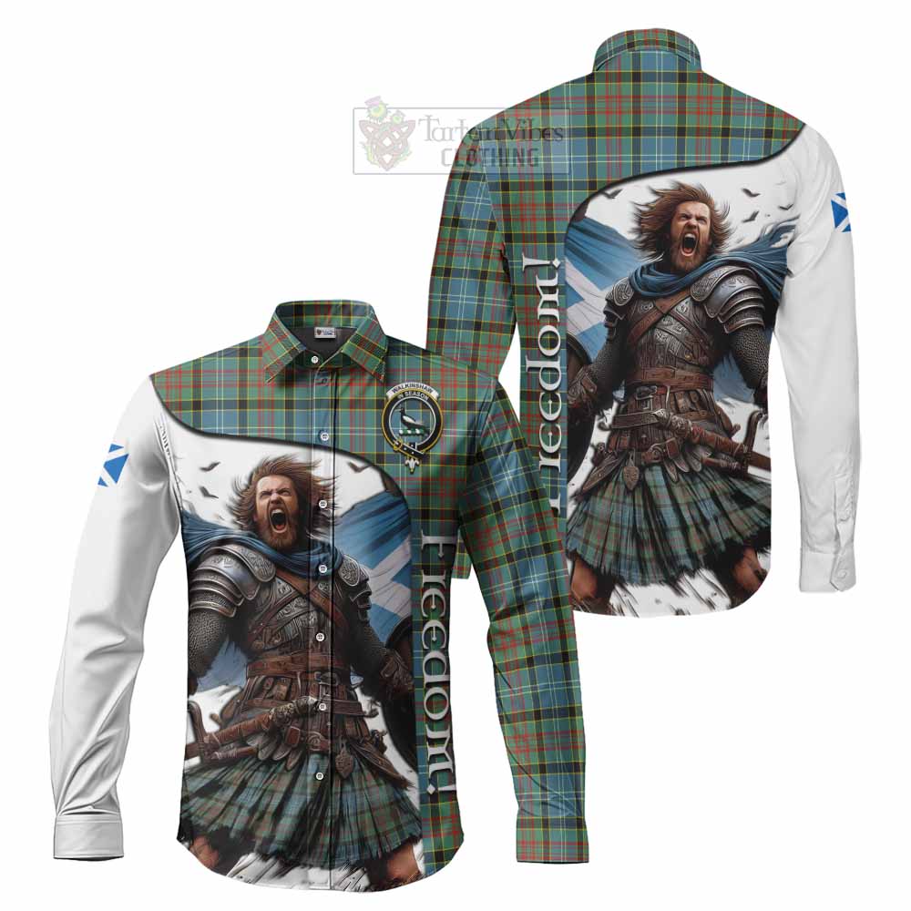 Walkinshaw Crest Tartan Long Sleeve Button Shirt Inspired by the Freedom of Scottish Warrior - Tartan Vibes Clothing