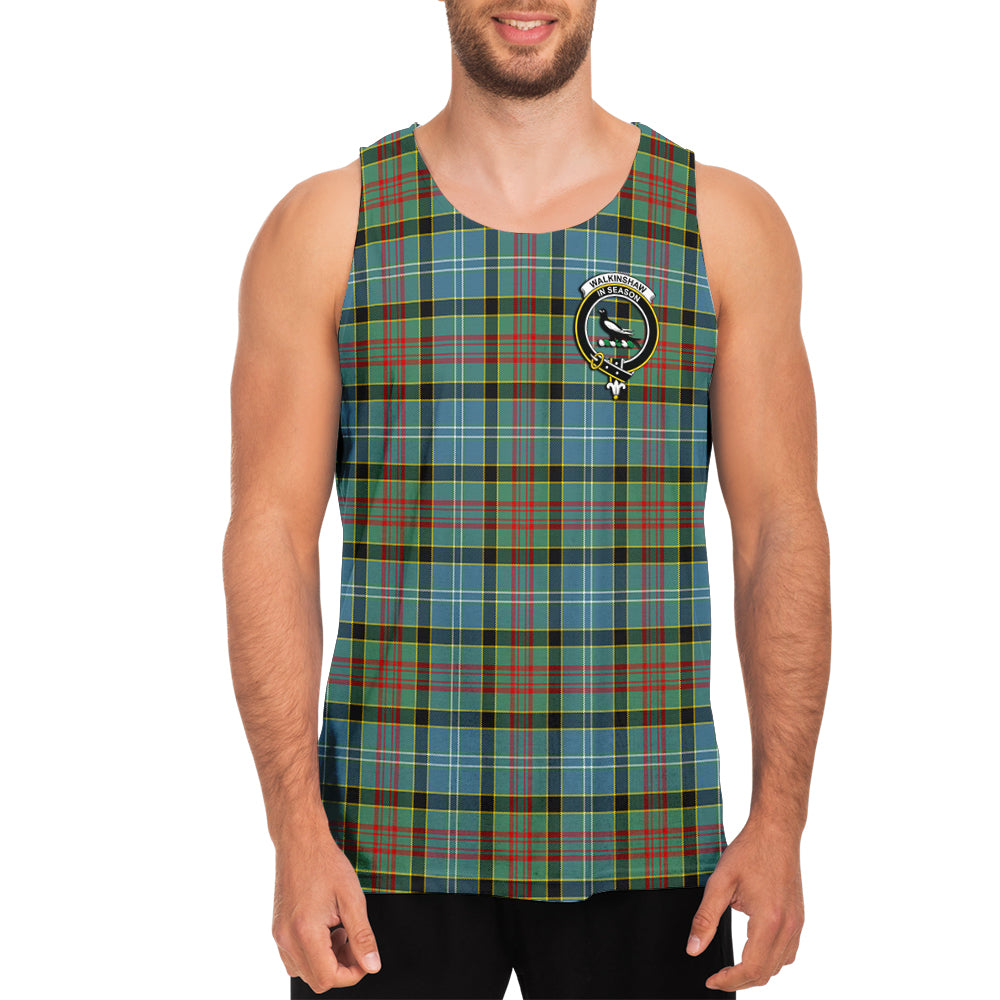 Walkinshaw Tartan Mens Tank Top with Family Crest - Tartan Vibes Clothing