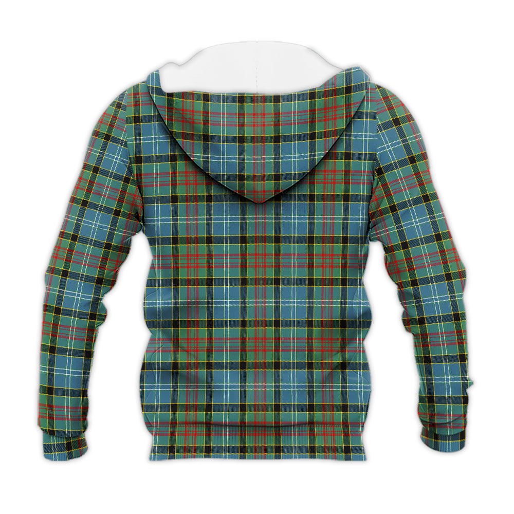 Walkinshaw Tartan Knitted Hoodie with Family Crest - Tartan Vibes Clothing