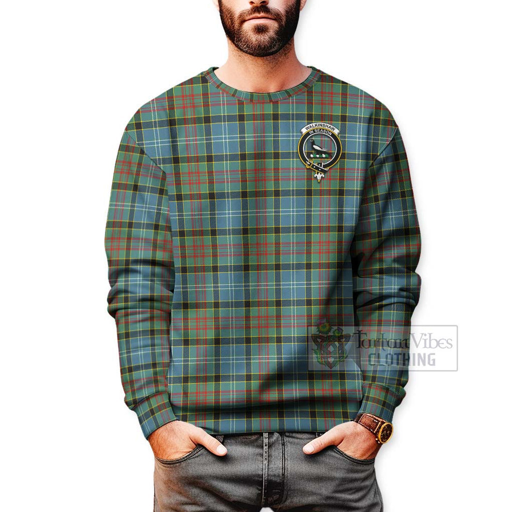 Walkinshaw Tartan Sweatshirt with Family Crest Celtic Skull Style - Tartan Vibes Clothing