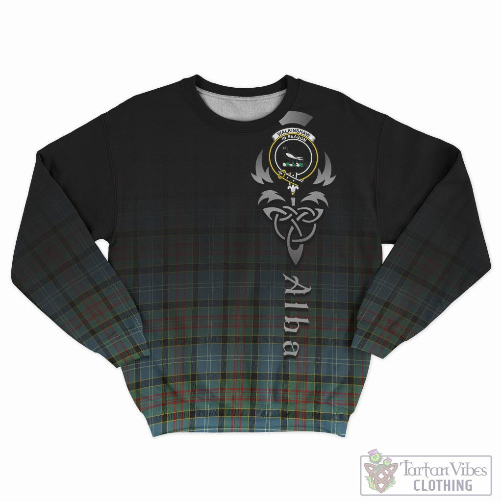 Walkinshaw Tartan Sweatshirt Featuring Alba Gu Brath Family Crest Celtic Inspired - Tartan Vibes Clothing