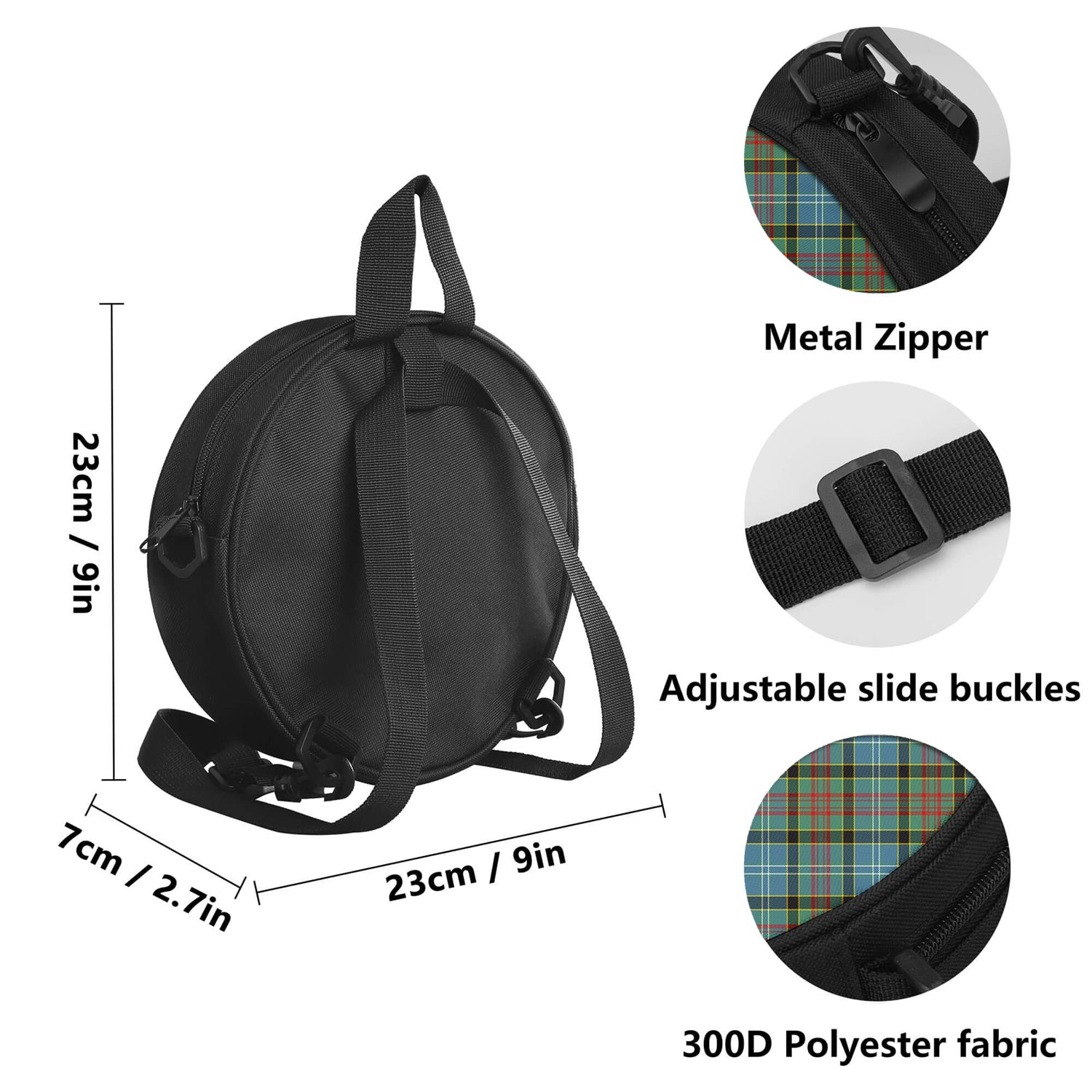 Walkinshaw Tartan Round Satchel Bags - Tartan Vibes Clothing