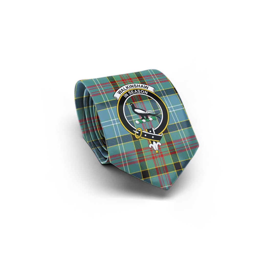 Walkinshaw Tartan Classic Necktie with Family Crest - Tartan Vibes Clothing