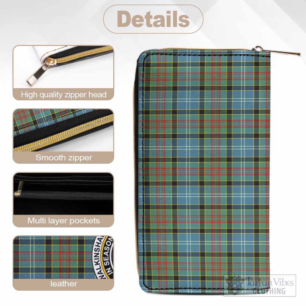 Walkinshaw Tartan Women's Leather Wallet with Family Crest - Tartan Vibes Clothing