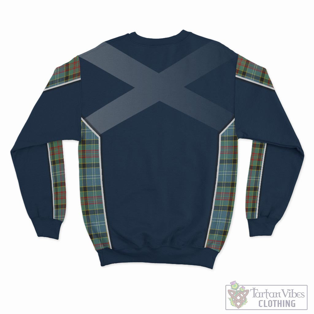 Walkinshaw Tartan Sweatshirt with Family Crest and Scottish Thistle Vibes Sport Style - Tartan Vibes Clothing
