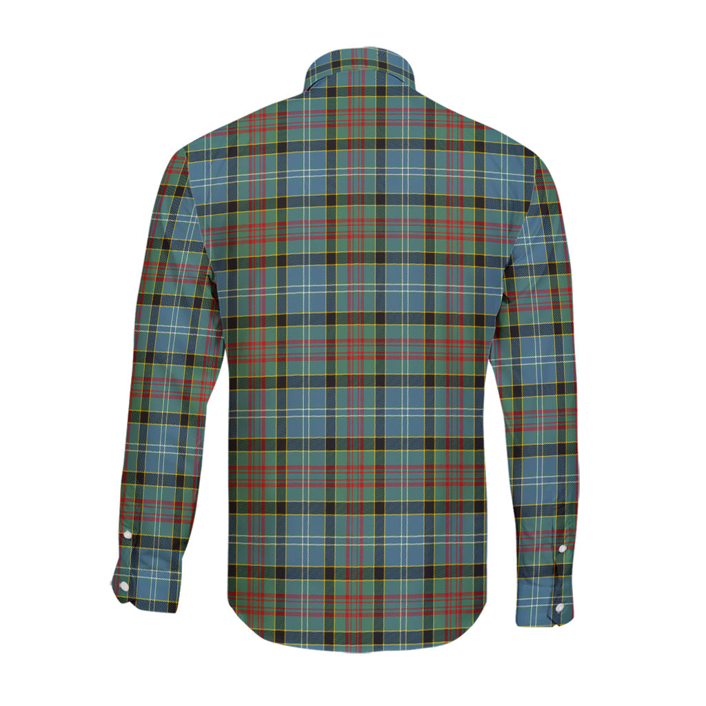 Walkinshaw Tartan Long Sleeve Button Up Shirt with Family Crest - Tartan Vibes Clothing