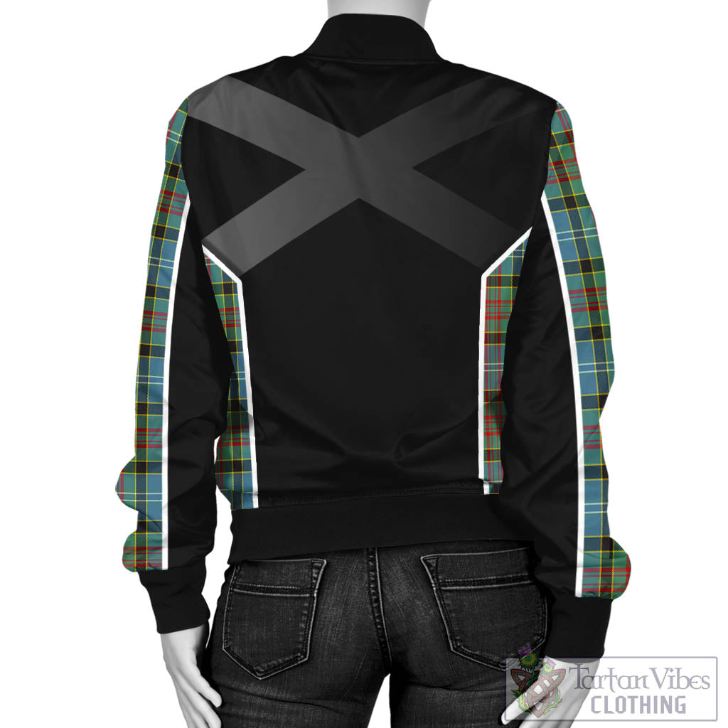 Walkinshaw Tartan Bomber Jacket with Family Crest and Scottish Thistle Vibes Sport Style - Tartan Vibes Clothing