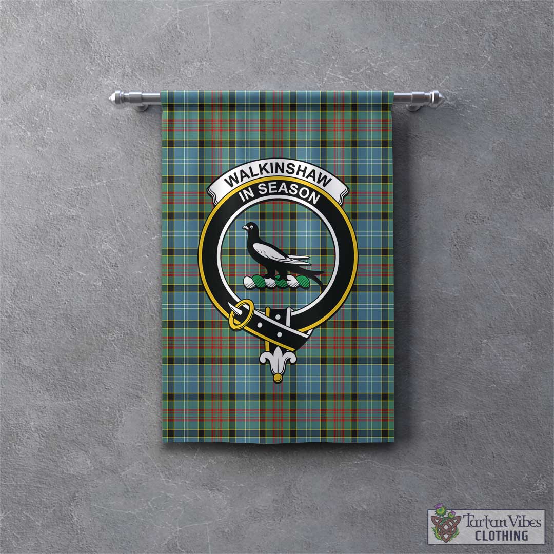 Walkinshaw Tartan Gonfalon, Tartan Banner with Family Crest - Tartan Vibes Clothing