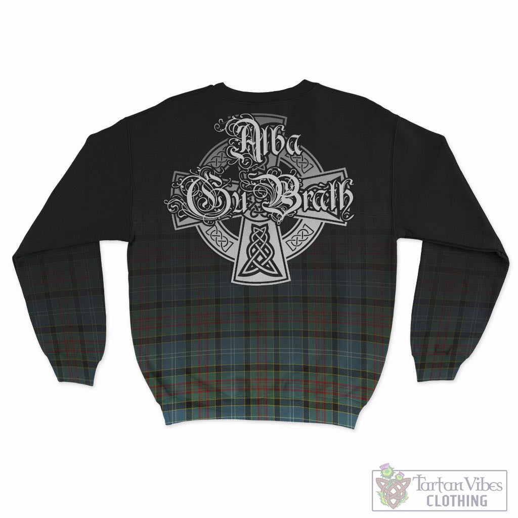 Walkinshaw Tartan Sweatshirt Featuring Alba Gu Brath Family Crest Celtic Inspired - Tartan Vibes Clothing