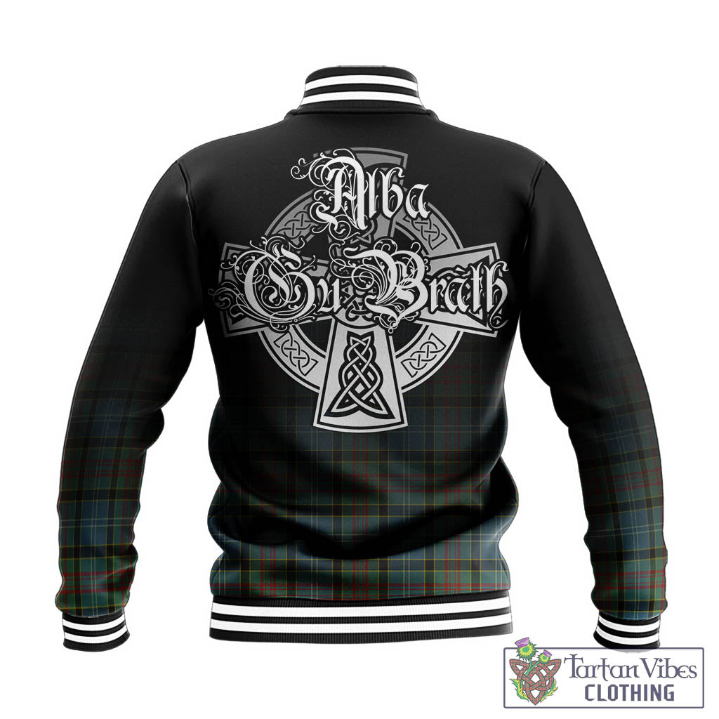 Walkinshaw Tartan Baseball Jacket Featuring Alba Gu Brath Family Crest Celtic Inspired - Tartan Vibes Clothing