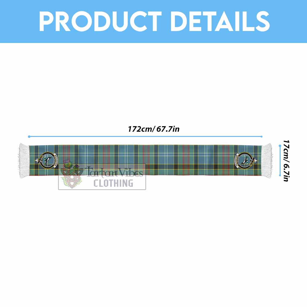 Walkinshaw Tartan Ruffneck Scarf with Family Crest - Tartan Vibes Clothing