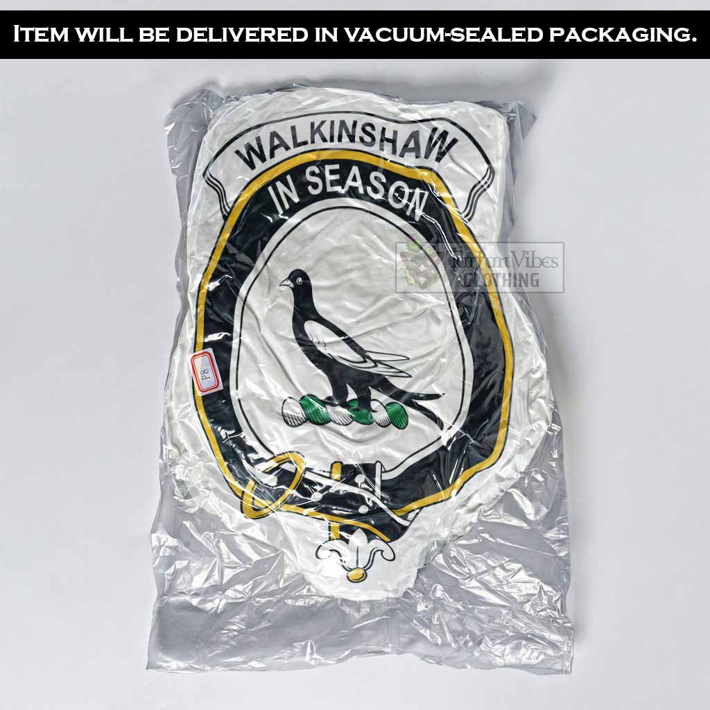 Walkinshaw Clan Crest Shaped Throw Pillow, Scottish Clan Badge Decorative Pillow