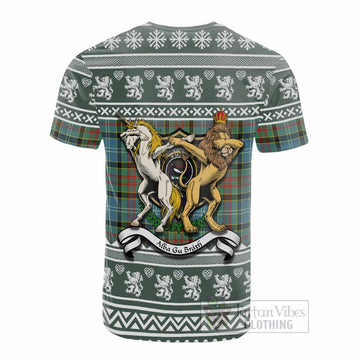 Walkinshaw Clan Tartan Crest Christmas Cotton T-shirt Coat of Arms Funny Style