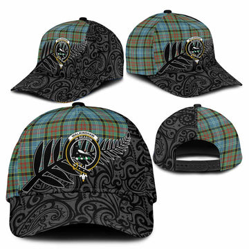 Walkinshaw Crest Tartan Classic Cap with New Zealand Silver Fern Half Style