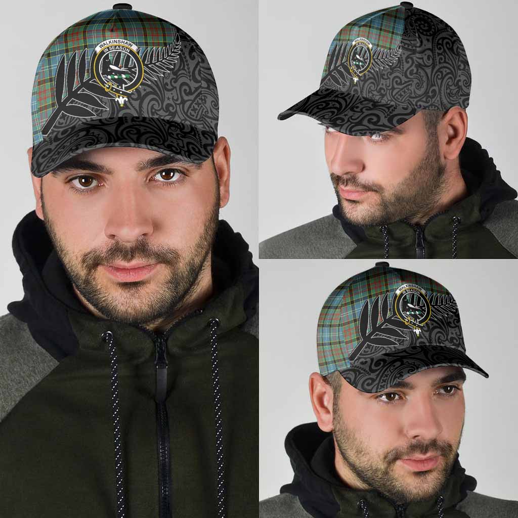 Walkinshaw Crest Tartan Classic Cap with New Zealand Silver Fern Half Style
