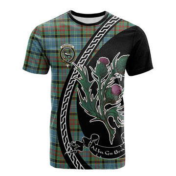 Walkinshaw Family Crest Tartan Cotton T-shirt Alba Thistle Inspired