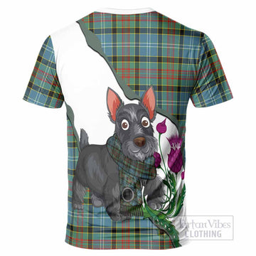 Walkinshaw Scottish Terrier Tartan Crest T-Shirt Thistle Heritage Art