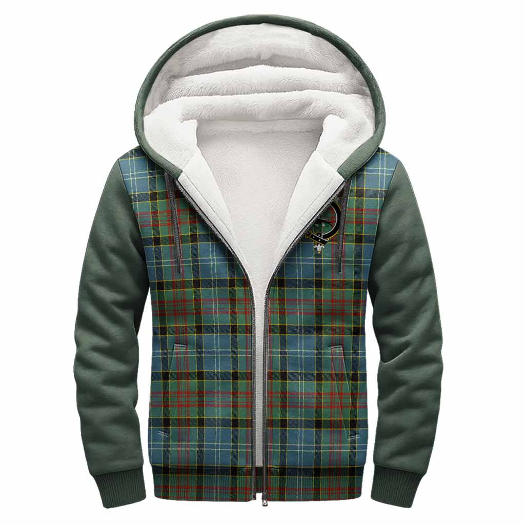 Walkinshaw Tartan Accent Sherpa Hoodie with Family Crest