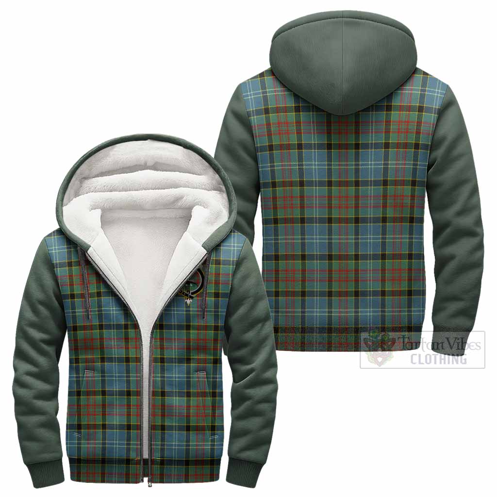 Walkinshaw Tartan Accent Sherpa Hoodie with Family Crest