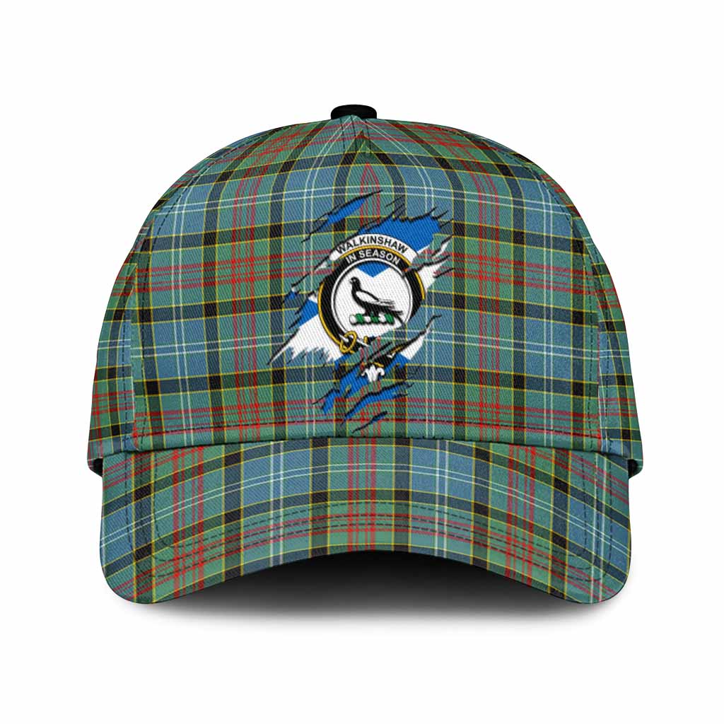 Walkinshaw Tartan Classic Cap with Family Crest In Me Style
