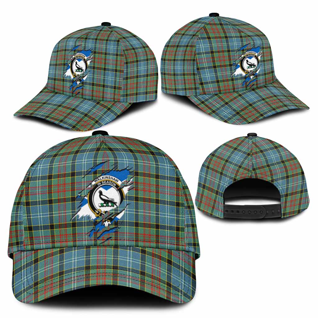 Walkinshaw Tartan Classic Cap with Family Crest In Me Style