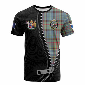 Walkinshaw Tartan Cotton T-shirt New Zealand Pattern Unique Zipper Stylized