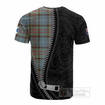Walkinshaw Tartan Cotton T-shirt New Zealand Pattern Unique Zipper Stylized
