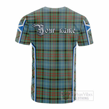 Walkinshaw Tartan Crest Cotton T-shirt Scotland Coat of Arm Flag Style