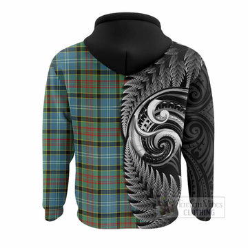 Walkinshaw Tartan Crest Hoodie With New Zealand Silver Fern Maori Koru